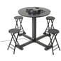 Charing table with chairs wood stool tops