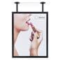 Black flange mount ceiling graphic holder frame for 22" x 28" poster