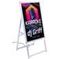 LED sandwich board with silver powder coated finish