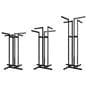 4 way clothing rack showcasing the garment rack at three different height adjustments