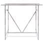 Double rail clothing rack with V-shaped brace for stability 
