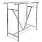Double rail clothing rack with 200 pound weight capacity