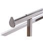 Double rail clothing rack with hole to place sign holder