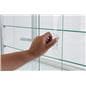 Aluminum frame glass counter showcase with a sliding glass door 