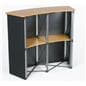 Step and repeat promo booth kit with portable counter with rear storage