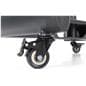 Confidence monitor stand with locking wheels