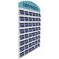 Business Card Wall Mount with Custom Header, Clear