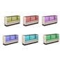 Wooden display showcase with color changing LED lights