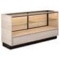 Wooden display showcase with tempered glass