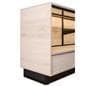 Wooden display showcase with adjustable shelf