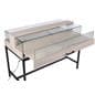 Dispensary display case with pull-out drawer