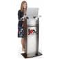 Custom Graphic Acrylic and Wood Podium and Interior Shelf