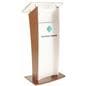 Customized Public Speaking Lectern with Frosted Front