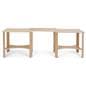 Collapsible wooden display tables measures 82 inches long