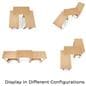 Collapsible wooden display tables with eco-friendly poplar wood construction 