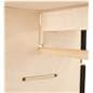 Clothing rack with shelves with water based color glaze  
