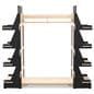 Clothing rack with shelves with 68 inch width and 64.5 inch height