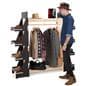 Clothing rack with shelves with 52 inch garment bar length 