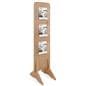 Knockdown wood literature stand with collapsible design 