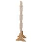 Double-sided knockdown wood literature stand with floor standing placement 