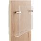 Knockdown wood literature stand with 6 clear acrylic pockets