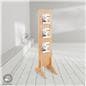 Knockdown wood literature stand with eco-friendly construction