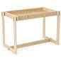 Wooden retail dump table with simple hassle-free assembly 