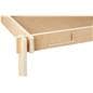 Wooden retail dump table with Japanese joints