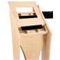 Wooden iPad floor stand in landscape orientation