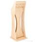 Wooden iPad floor stand with cord management