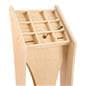 Wooden iPad kiosk with graphics and cord management