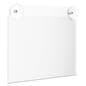 Glass mount sign holder displays letter-size inserts in landscape format