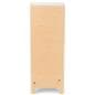 Arch display shelf with natural wood back