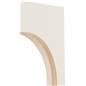Arch display shelf with exposed wood edge