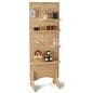 Wooden pegboard floor display with poplar wood core construction 