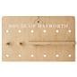 Custom printed wooden pegboard floor display measures 24 inches wide 