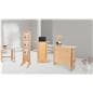 Portable podium in beautiful natural wood finish