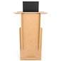 Portable podium with natural finish
