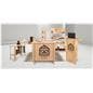 Collapsible podium with custom graphics is made of FSC® certified wood material