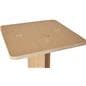 Flat pack retail table with 16 x 16 tabletop