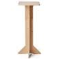 Flat pack retail table with floor standing placement 