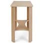 Wooden knockdown display table with floor standing placement