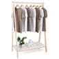 Wooden Clothing Rack with 45lbs Bar Weight Capacity