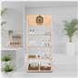 Wooden Ladder Shelves with Customizable Header   