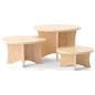 Wood display risers with sustainable and eco-friendly construction