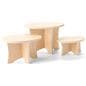 Wood display risers with medium riser height of 6.5 inches