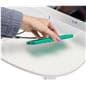 Digital charging station with a phone being placed on one of three wireless charging pads