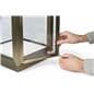 Square glass curio box with secure locking door