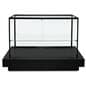Illuminated display case​ with a height adjustable shelf inside