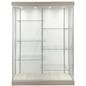 LED glass display cabinet with adjustable shelves